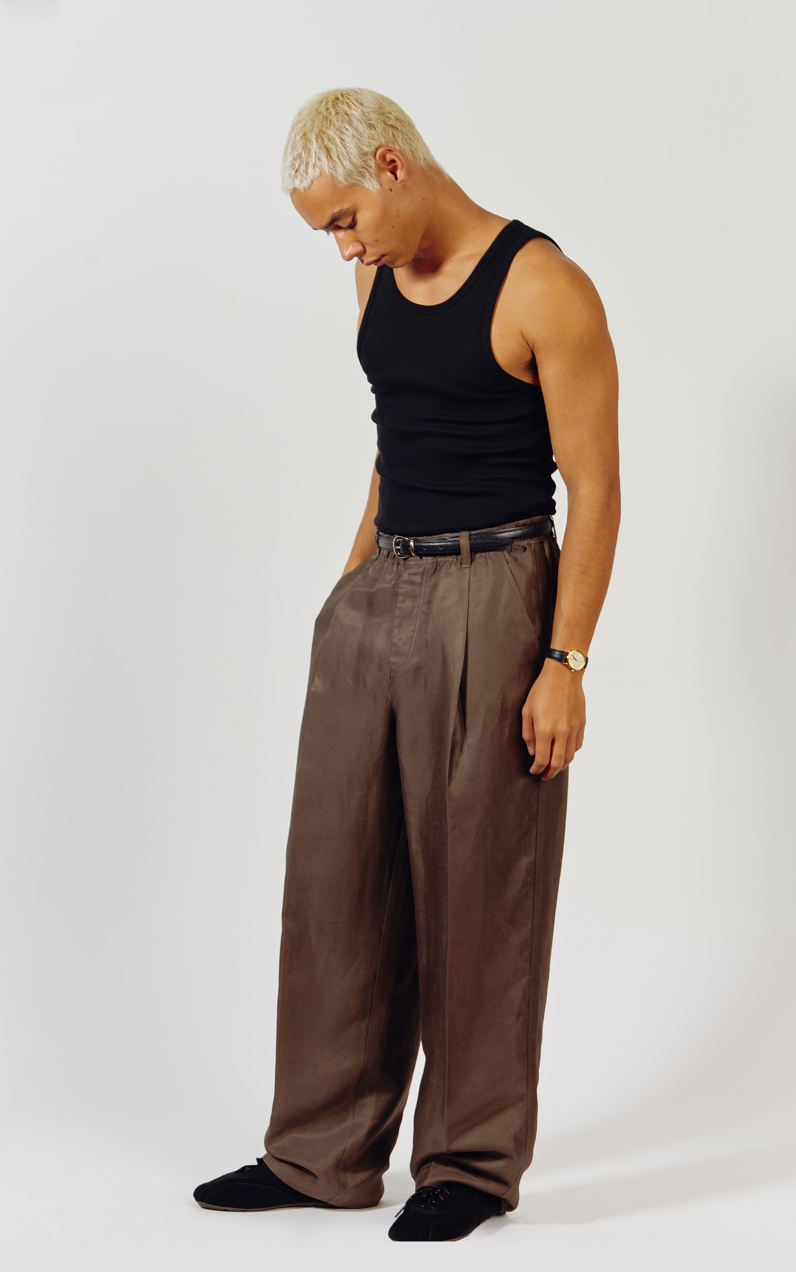 CALÇA FLUIDA MARROM